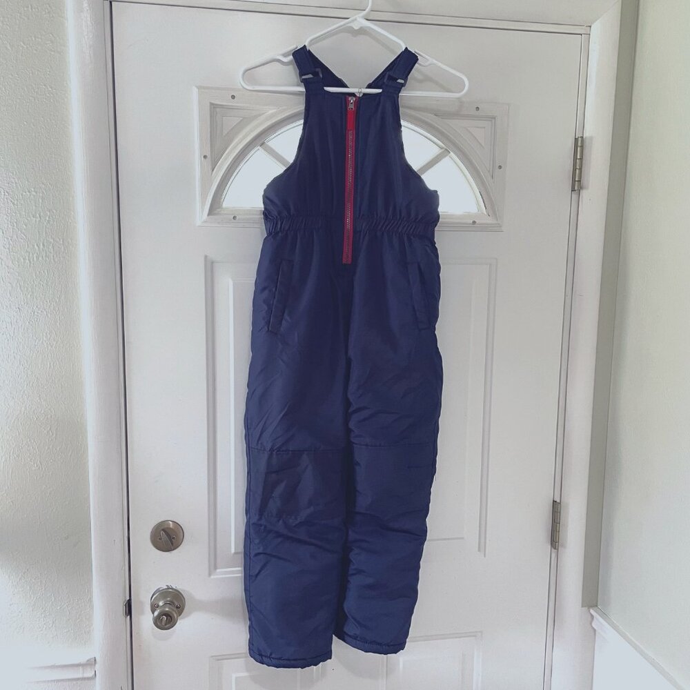 Wippette Kids - Navy Snow Bib Pants - Kids 10/12 - Adjustable Straps - Snow Bibs